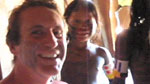 Bruce lends his lipstick to some Kayapo children