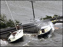 Barcos em Lake Charles, na Louisiana