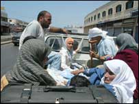 Daha önce Sayda'dan kaçan Lübnanlılar 