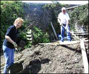 Volunteers at the Campbeltown Community Organic Garden. Photo courtesy of Dave Pearson