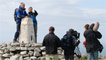 Crew filming up on the summit.