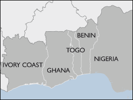 The Africa kicks bus travels across five countries in West Africa