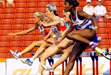 Women running a race
