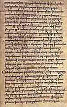image of an extract from the Anglo-Saxon Chronicle