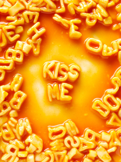 Alphabet spaghetti saying 