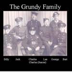 The Grundy Family From left to right Billy, Jack, Charles, Len, George, Albert (Bert) front Charles (senior)