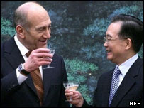 اهود اولمرت و ون جیابائو 