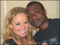 Antony meets Mariah Carey backstage