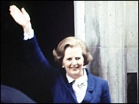 Margaret Thatcher after winning the UK general election in May 1979, when she became Britain's first ever woman Prime Minister. 