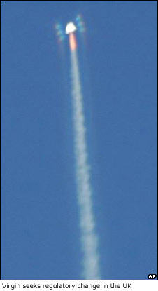 Virgin rocketship launch