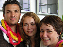 Peter Andre poses for a picture.