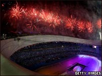 Estádio Olímpico de Pequim durante abertura