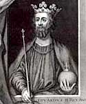 Black and white image of Edward II