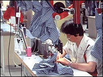 Čínská textilní továrna