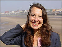 having fun in Blackpool