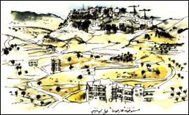 Har Homa settlement built on palestinian land (between Bethlehem and Jerusalem) - a veiw for all Palestinians of Bethlehem by Paul Gent.