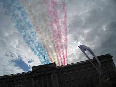 Over Buckingham Palace