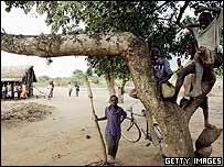 Mozambikli köylü çocuk