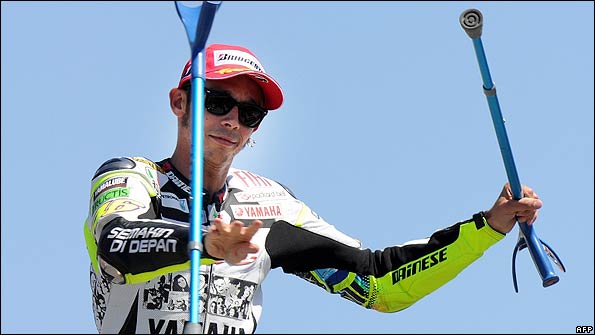 Valentino celebrates his third place in the United States