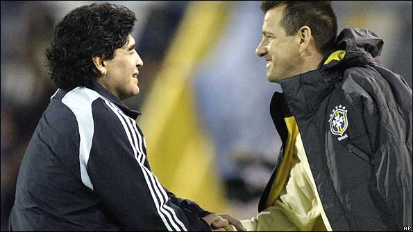 Diego Maradona and Dunga
