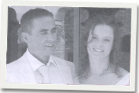 Claude a Pascale yn y briodas