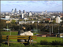 伦敦北部的Hampstead环境宜人