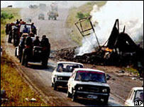 Hırvatlardan kaçan Krayina'lı Sırplar