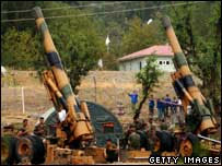 Irak sınırındaki Türk askeri yığınağı