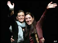 Simona Pari (à esq.) e Simona Torretta