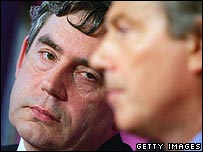 गॉर्डन ब्राउन और टोनी ब्लेयचर