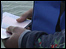 man showing passport