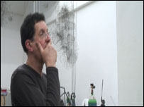 Antony Gormley in his studio