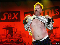 Sex Pistols' Johnny Lydon at the Isle of Wight Festival