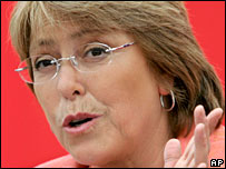 Tống thống Chile Michelle Bachelet