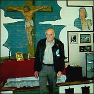 Chapel: airmen painted the crucifix during the war