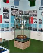 The F.A cup in a showcase 