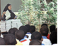 John with sisters Margaret and Lesley (right)