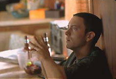 Image: Hip-hop star Eminem in his new film 8 Mile