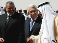 ملک عبدالله، محمود عباس و اسماعیل هنیه 