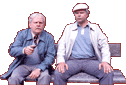 Jack & Victor sitting on the park bench