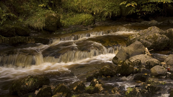 Slow exposure of low waterfall