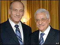  ایہود اولمرت اور محمود عباس