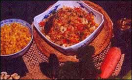 Brown rice and vegetables 