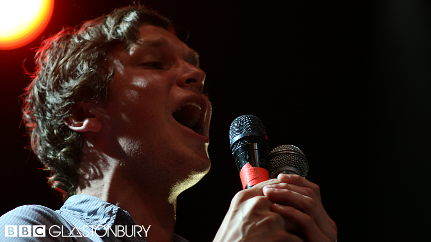 Friendly Fires on the BBC Introducing stage