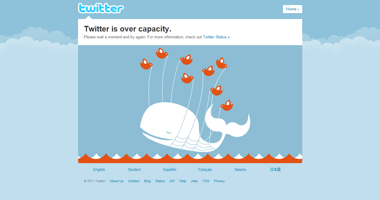Ballena de fallo de Twitter