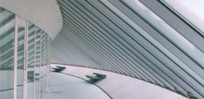 Sainsbury Centre for Visual Arts - Crescent Wing Corridor. Photo: Kevin Edwards