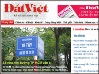 Trang điện tử của báo Đất Việt