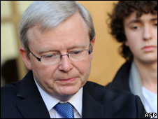 Kevin Rudd, stepping down