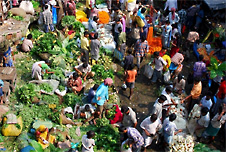 A market in India