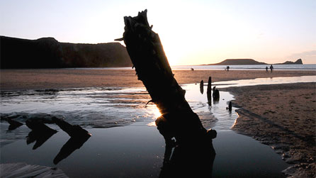 Rhossilli beach by Tony Llewellyn